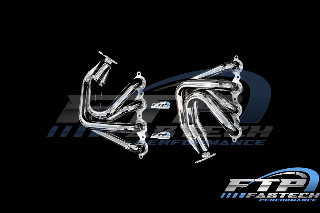 Fabtech 2020+ C8 Headers Mirror Polished Chrome - Image 3
