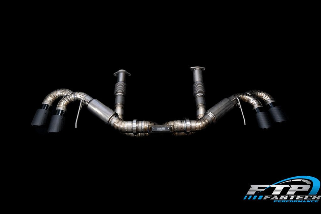 Fabtech 2020+ Corvette C8 Raw Titanium Exhaust - Image 2