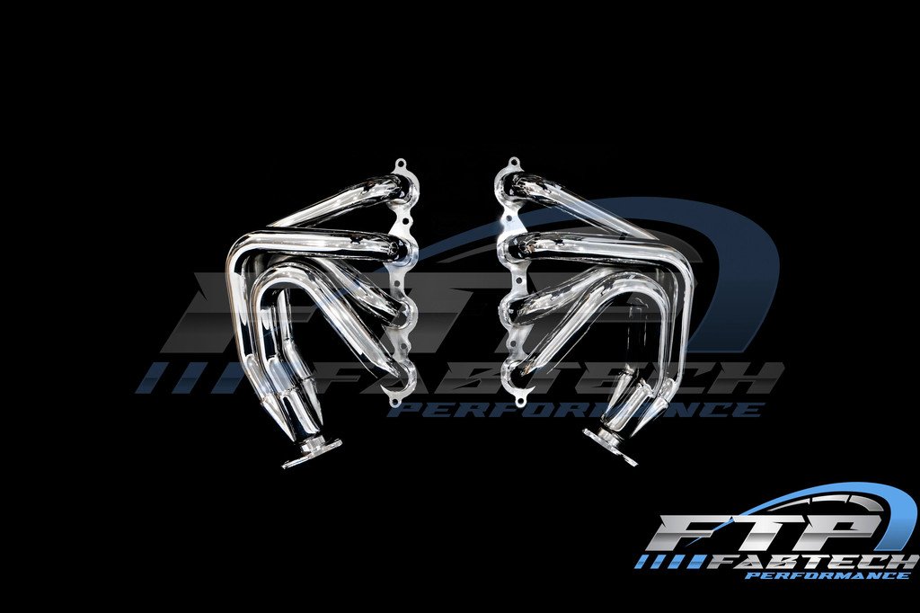 Fabtech 2020+ C8 Headers Mirror Polished Chrome - Image 4
