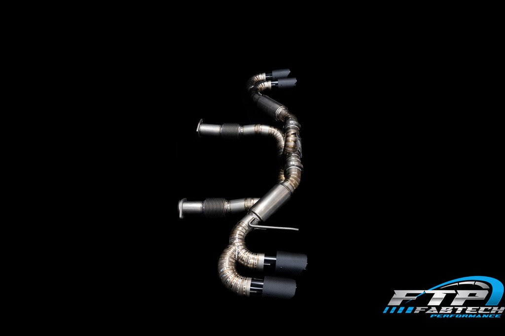 Fabtech 2020+ Corvette C8 Raw Titanium Exhaust - Image 4