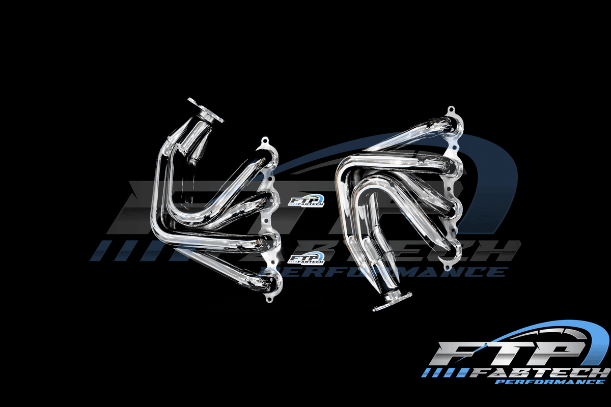 Fabtech C8 Corvette Headers Mirror Polished Chrome - Image 3
